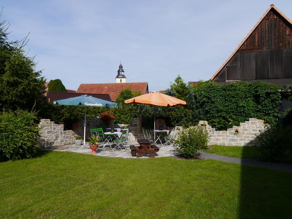 Hotel Café im Hof Streufdorf Exterior foto